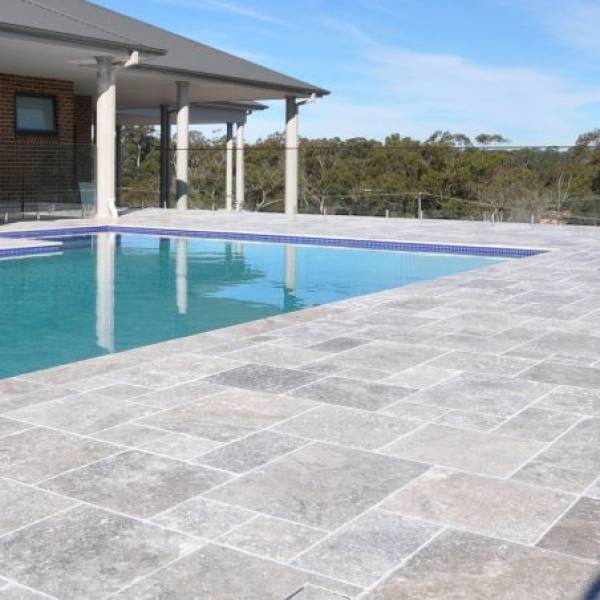 Silver Travertine Pavers