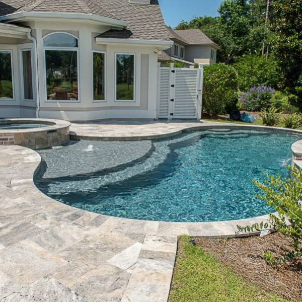 Silver Travertine Pavers